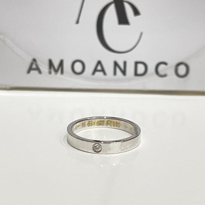 [Super CiCi ]LOVE RING 4MM 1 DIAMOND