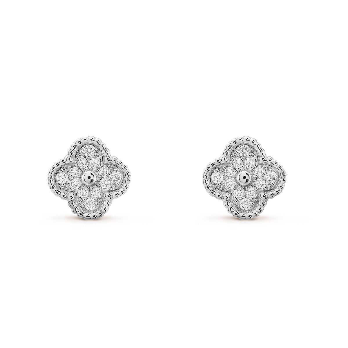 [Super CiCi ]CLOVER MINI DIAMOND STUD EARRINGS