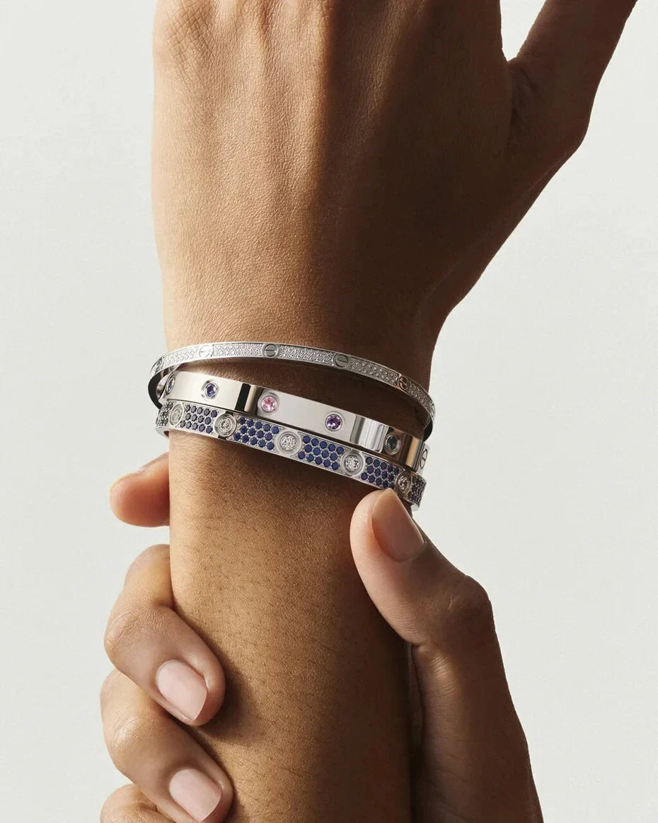 [Super CiCi]CLASSIC 6.1MM LOVE BRACELET 10-DIAMOND FULL PAVÉ