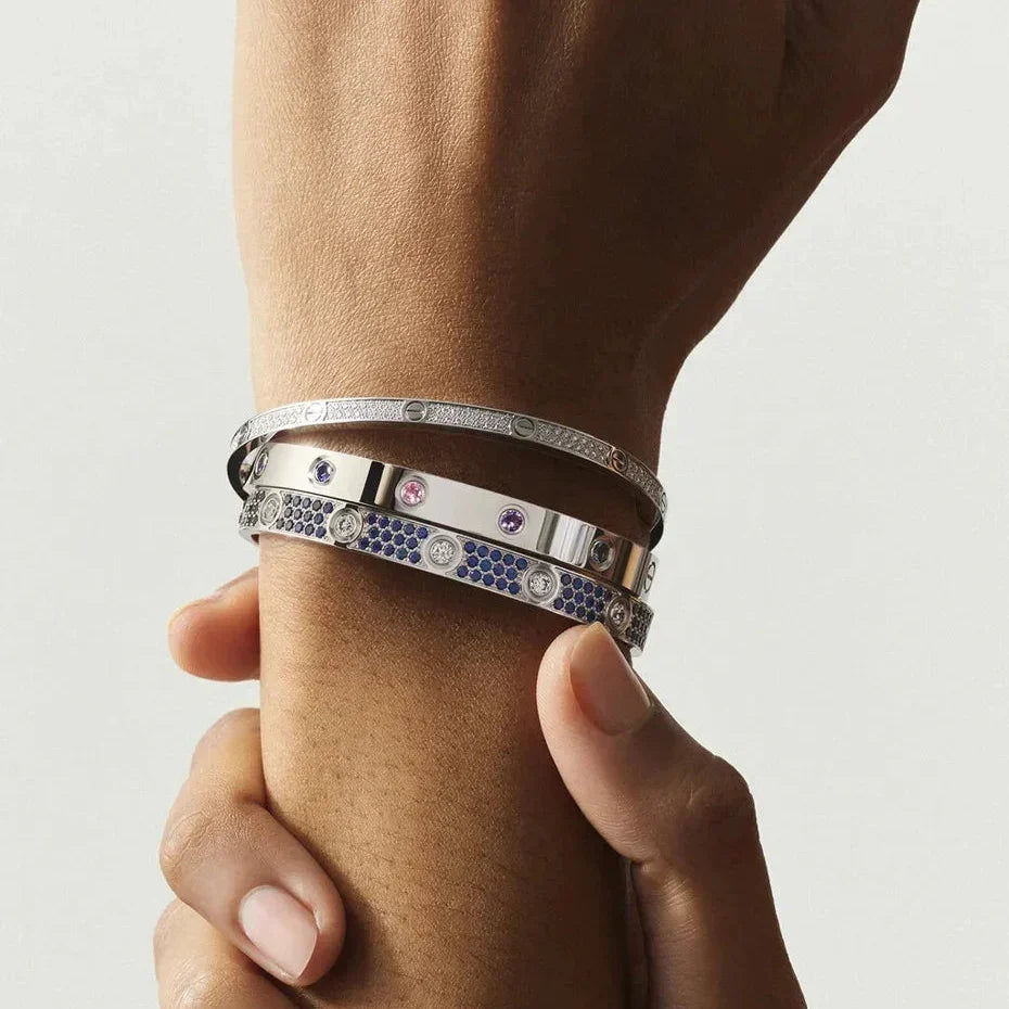[Super CiCi]CLASSIC 6.1MM LOVE BRACELET 10-DIAMOND MULTICOLOR
