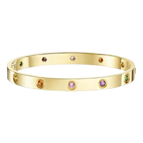[Super CiCi]CLASSIC 6.1MM LOVE BRACELET 10-DIAMOND MULTICOLOR