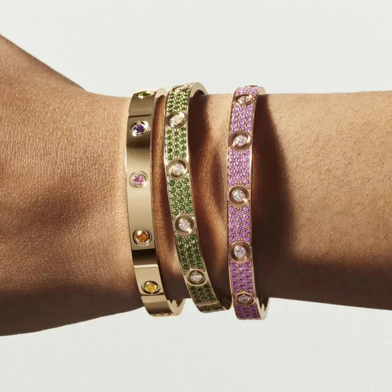 [Super CiCi]CLASSIC 6.1MM LOVE BRACELET 10-DIAMOND MULTICOLOR