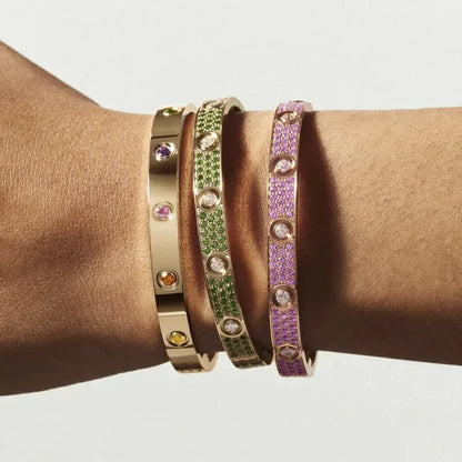 [Super CiCi]CLASSIC 6.1MM LOVE BRACELET 10-DIAMOND MULTICOLOR