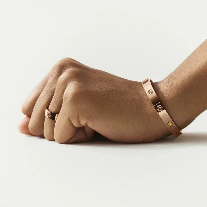 [Super CiCi]CLASSIC 6.1MM LOVE BRACELET 10-DIAMOND MULTICOLOR
