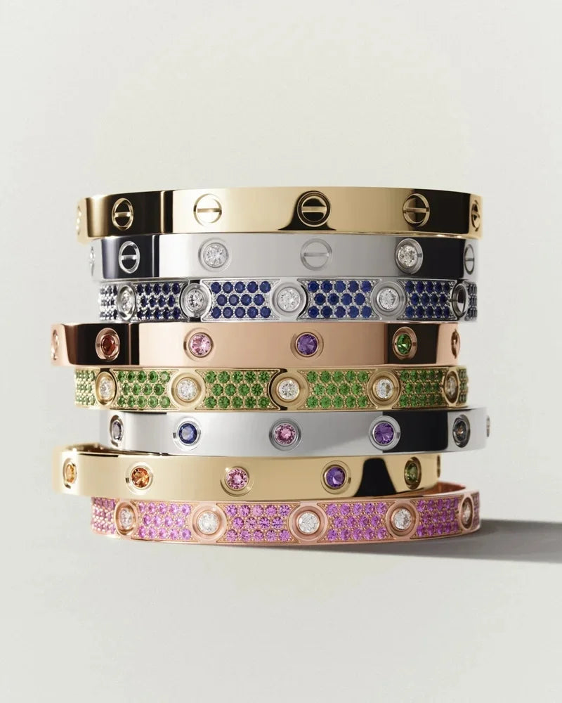 [Super CiCi]CLASSIC 6.1MM LOVE BRACELET 10-DIAMOND FULL PAVÉ