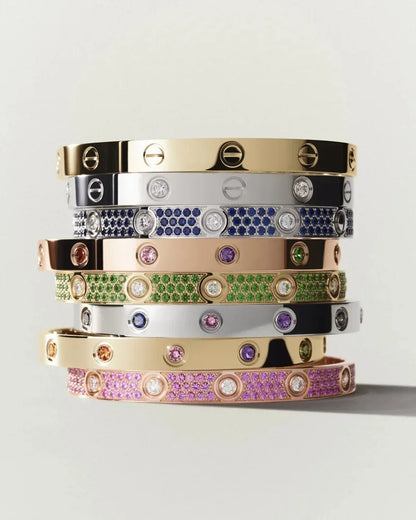[Super CiCi]CLASSIC 6.1MM LOVE BRACELET 10-DIAMOND FULL PAVÉ