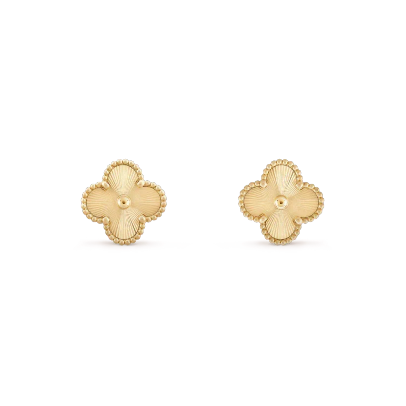 [Super CiCi ]CLOVER MINI 9.5MM LASER EARRINGS