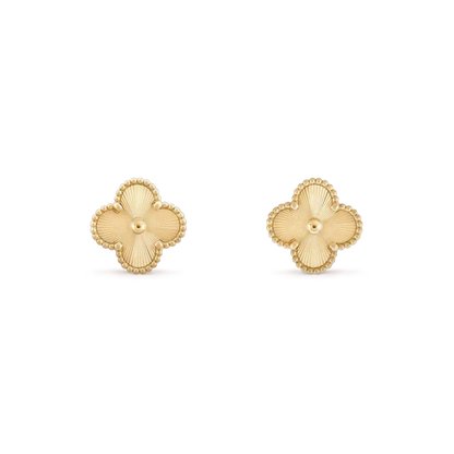 [Super CiCi ]CLOVER MINI 9.5MM LASER EARRINGS