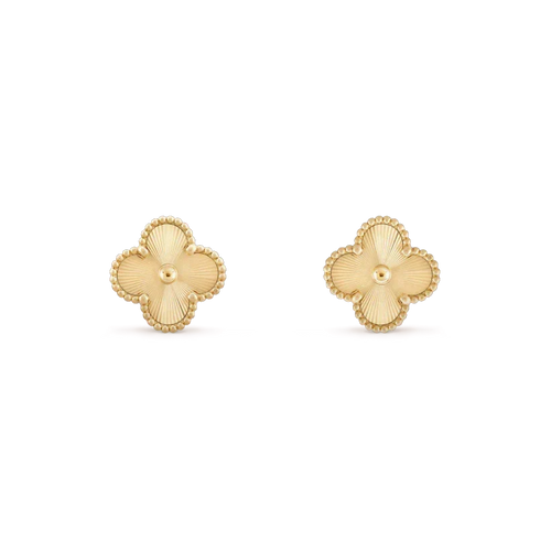 [Super CiCi ]CLOVER MINI 9.5MM LASER EARRINGS