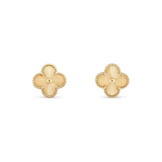 [Super CiCi ]CLOVER MINI 9.5MM LASER EARRINGS