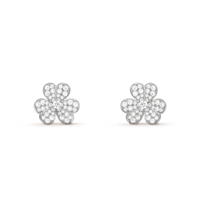 [Super CiCi ]CLOVER COMOS DIAMOND EARRINGS SILVER