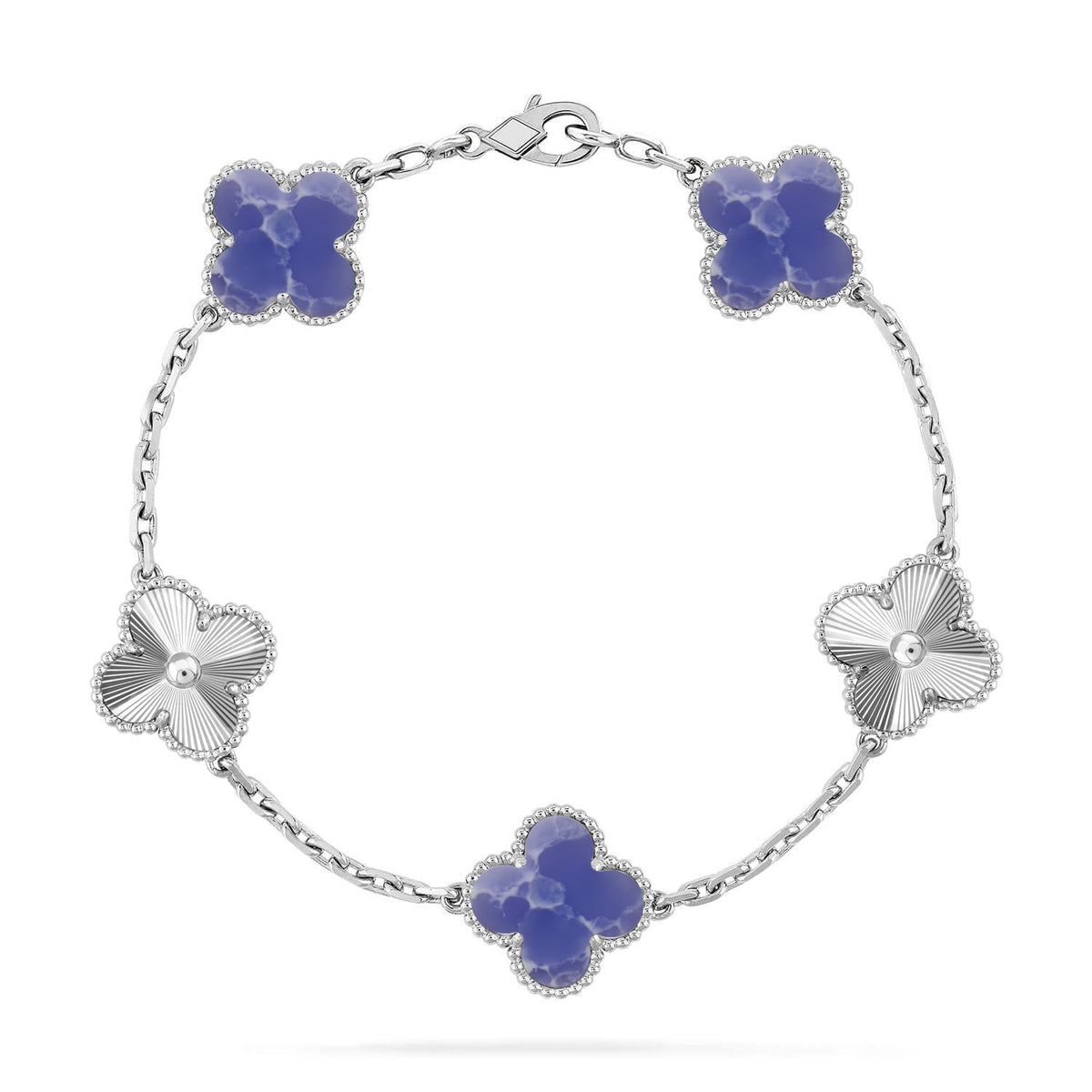 [Super CiCi ]CLOVER 5 MOTIF BLUE VEINS BRACELET COLLECTION