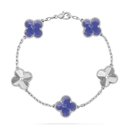 [Super CiCi ]CLOVER 5 MOTIF BLUE VEINS BRACELET COLLECTION