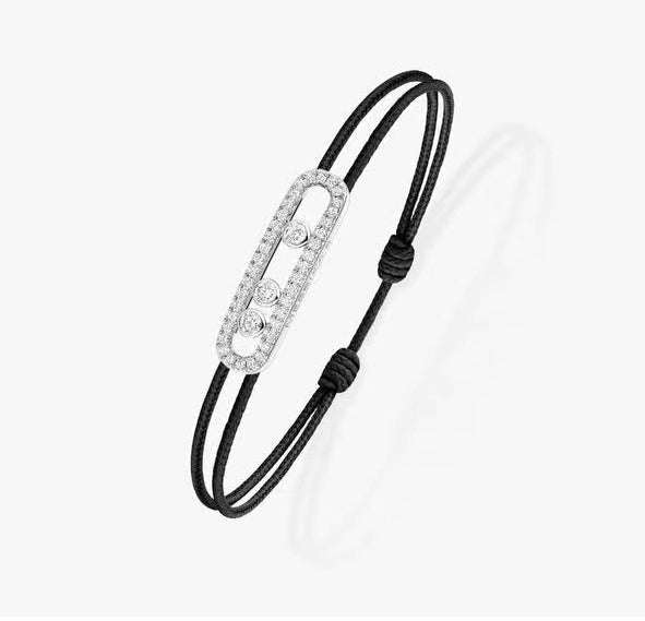 [Super CiCi]Messika Care(s) pink cord pav¨¦ bracelet
