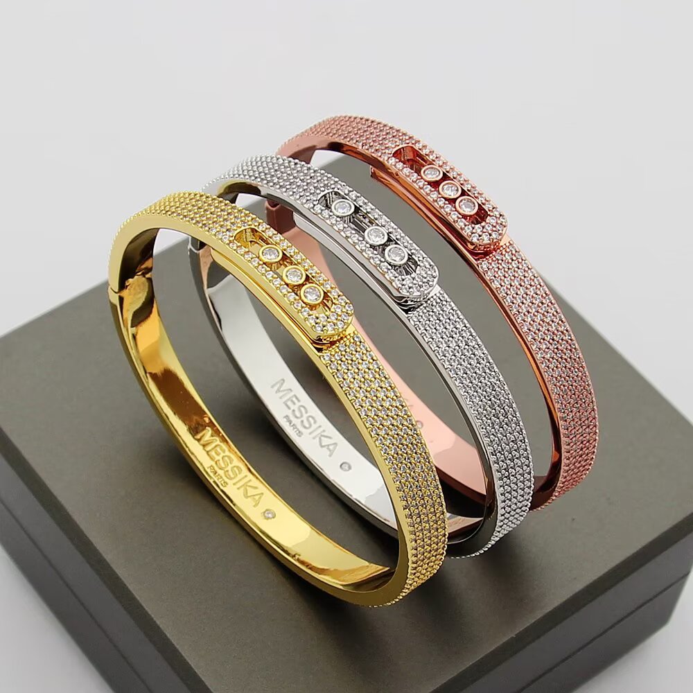 [Super CiCi]Move Noa Full Pav¨¦ Diamond Bangle Bracelet