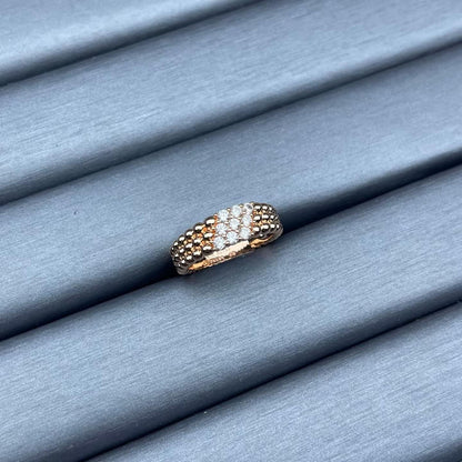 [Super CiCi]NARROW BEADED RING WITH DIAMONDS