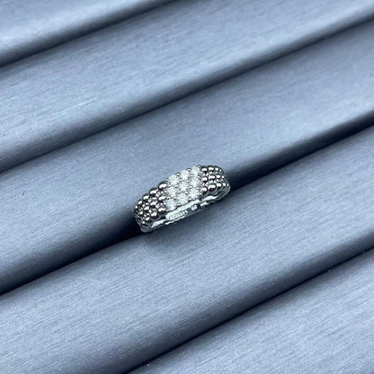 [Super CiCi]NARROW BEADED RING WITH DIAMONDS