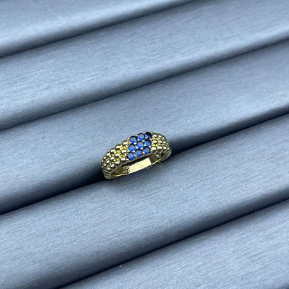 [Super CiCi]NARROW BEADED RING WITH DIAMONDS
