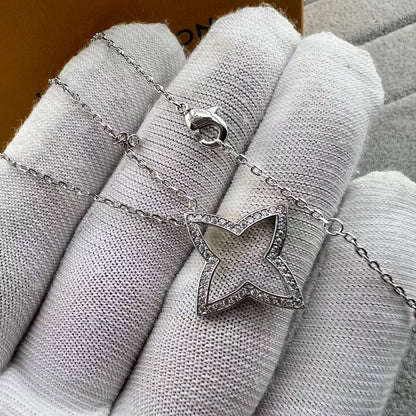 [Super CiCi]FOUR-LEAF CLOVER OPENWORK NECKLACE