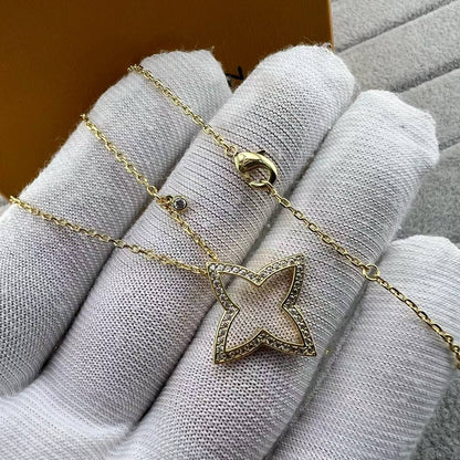 [Super CiCi]FOUR-LEAF CLOVER OPENWORK NECKLACE