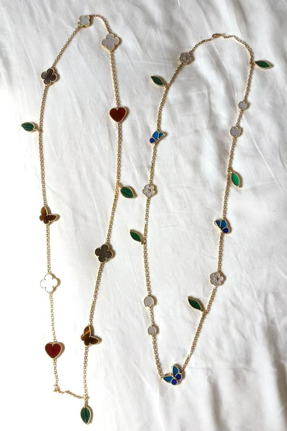 [Super CiCi ]LUCKY SPRING GOLD  MOTIFS  NECKLACE