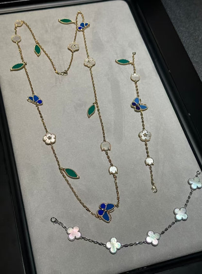 [Super CiCi ]LUCKY SPRING GOLD  MOTIFS  NECKLACE