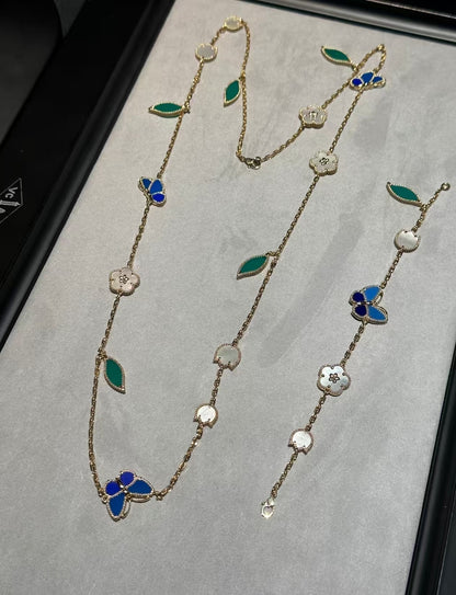 [Super CiCi ]LUCKY SPRING GOLD  MOTIFS  NECKLACE