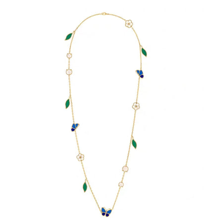 [Super CiCi ]LUCKY SPRING GOLD  MOTIFS  NECKLACE