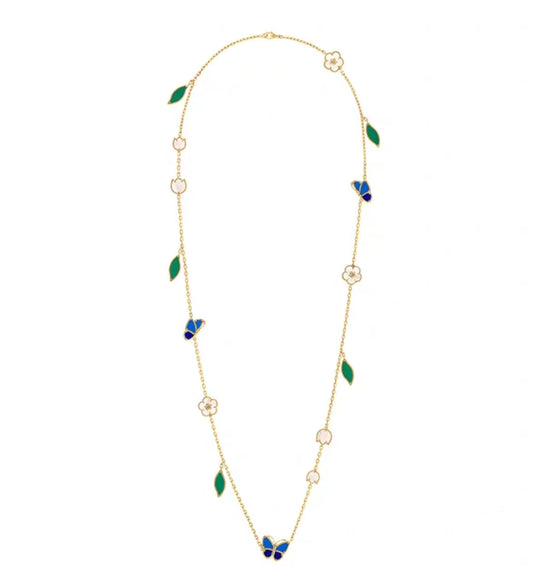[Super CiCi ]LUCKY SPRING GOLD  MOTIFS  NECKLACE