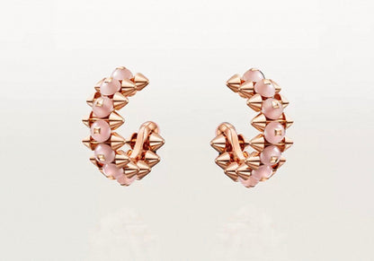 [Super CiCi]CLASH COLLECTION AGATE CHALCEDONY STUD EARRINGS