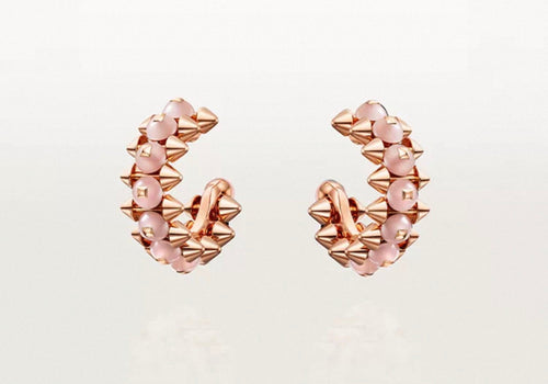 [Super CiCi]CLASH COLLECTION AGATE CHALCEDONY STUD EARRINGS