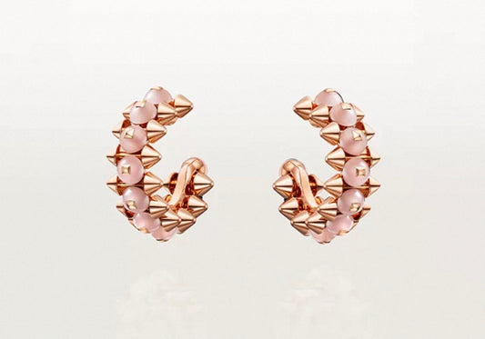 [Super CiCi]CLASH COLLECTION AGATE CHALCEDONY STUD EARRINGS