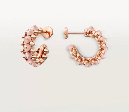 [Super CiCi]CLASH COLLECTION AGATE CHALCEDONY STUD EARRINGS
