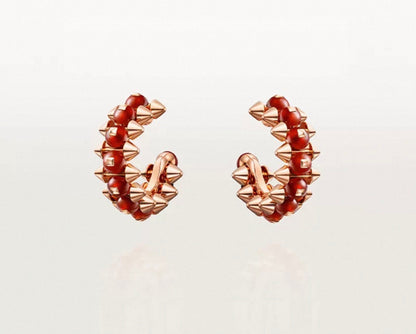 [Super CiCi]CLASH COLLECTION AGATE CHALCEDONY STUD EARRINGS