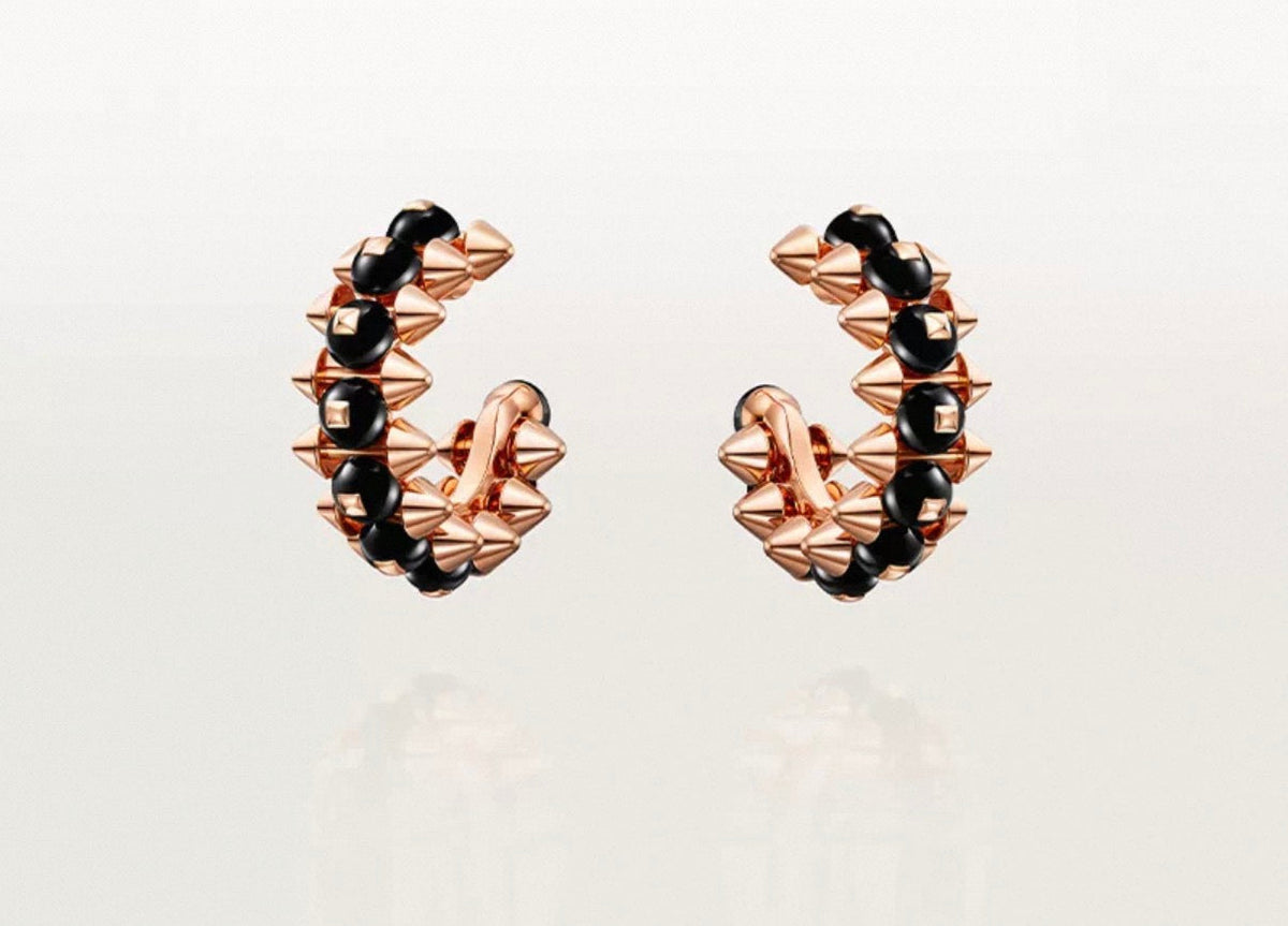 [Super CiCi]CLASH COLLECTION AGATE CHALCEDONY STUD EARRINGS