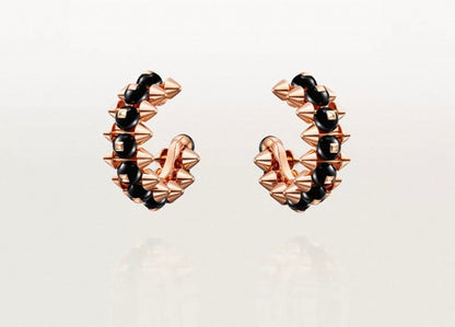 [Super CiCi]CLASH COLLECTION AGATE CHALCEDONY STUD EARRINGS