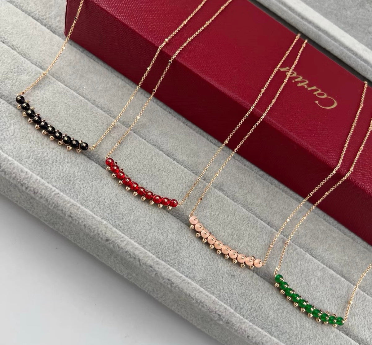 [Super CiCi]CLASH COLLECTION AGATE CHALCEDONY STUD NECKLACE