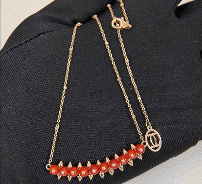 [Super CiCi]CLASH COLLECTION AGATE CHALCEDONY STUD NECKLACE