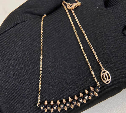 [Super CiCi]CLASH COLLECTION AGATE CHALCEDONY STUD NECKLACE