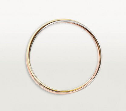 [Super CiCi]TRINITY COLLECTION CLASSIC THREE-COLOUR GOLD TRIPLE BAND BANGLE