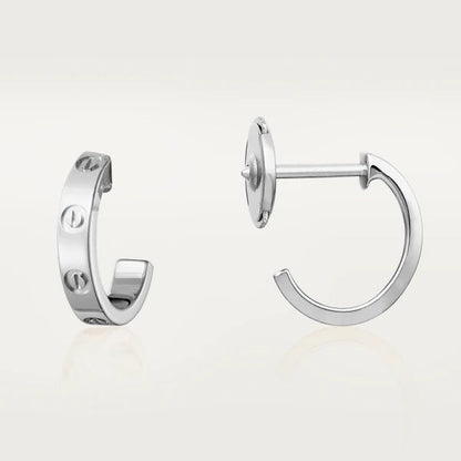 [Super CiCi ]LOVE EARRINGS 2.65MM SILVER