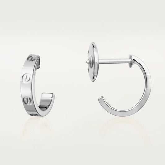 [Super CiCi ]LOVE EARRINGS 2.65MM SILVER