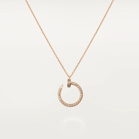 [Super CiCi ]JUSTE NECKLACE PINK GOLD DIAMONDS