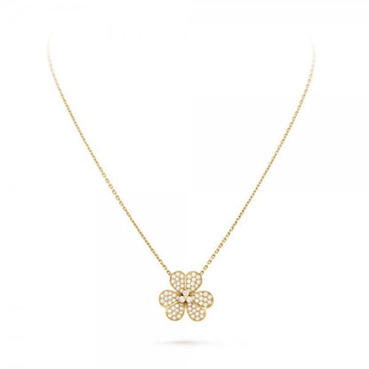 [Super CiCi ]FLOWER DIAMOND NECKLACE