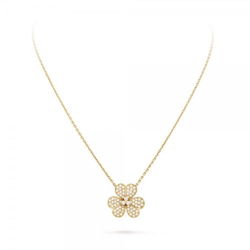 [Super CiCi ]FLOWER DIAMOND NECKLACE