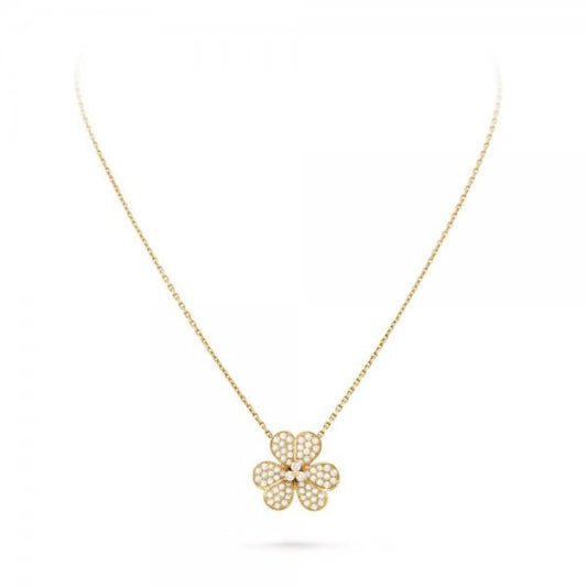 [Super CiCi ]FLOWER DIAMOND NECKLACE