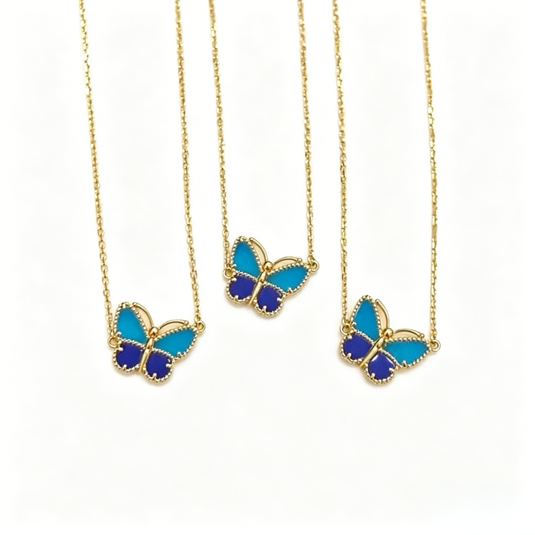 [Super CiCi] 2026 NEW LUCKY BUTTERFLY 1 MOTIFS NECKLACE