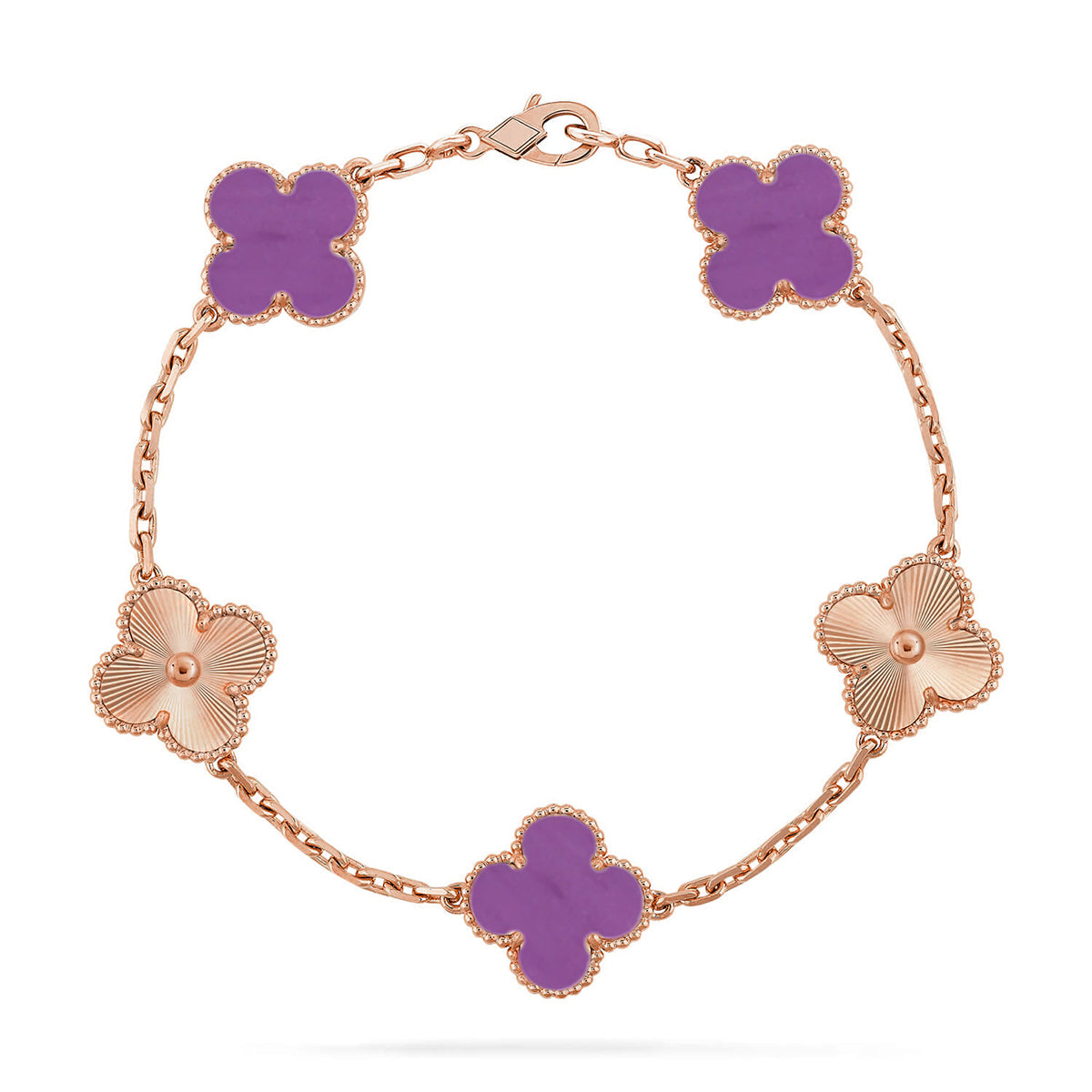 [Super CiCi ] CLOVER 5 MOTIF VIOLET BRACELET COLLECTION
