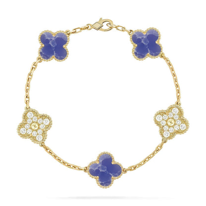 [Super CiCi ]CLOVER 5 MOTIF BLUE VEINS BRACELET COLLECTION