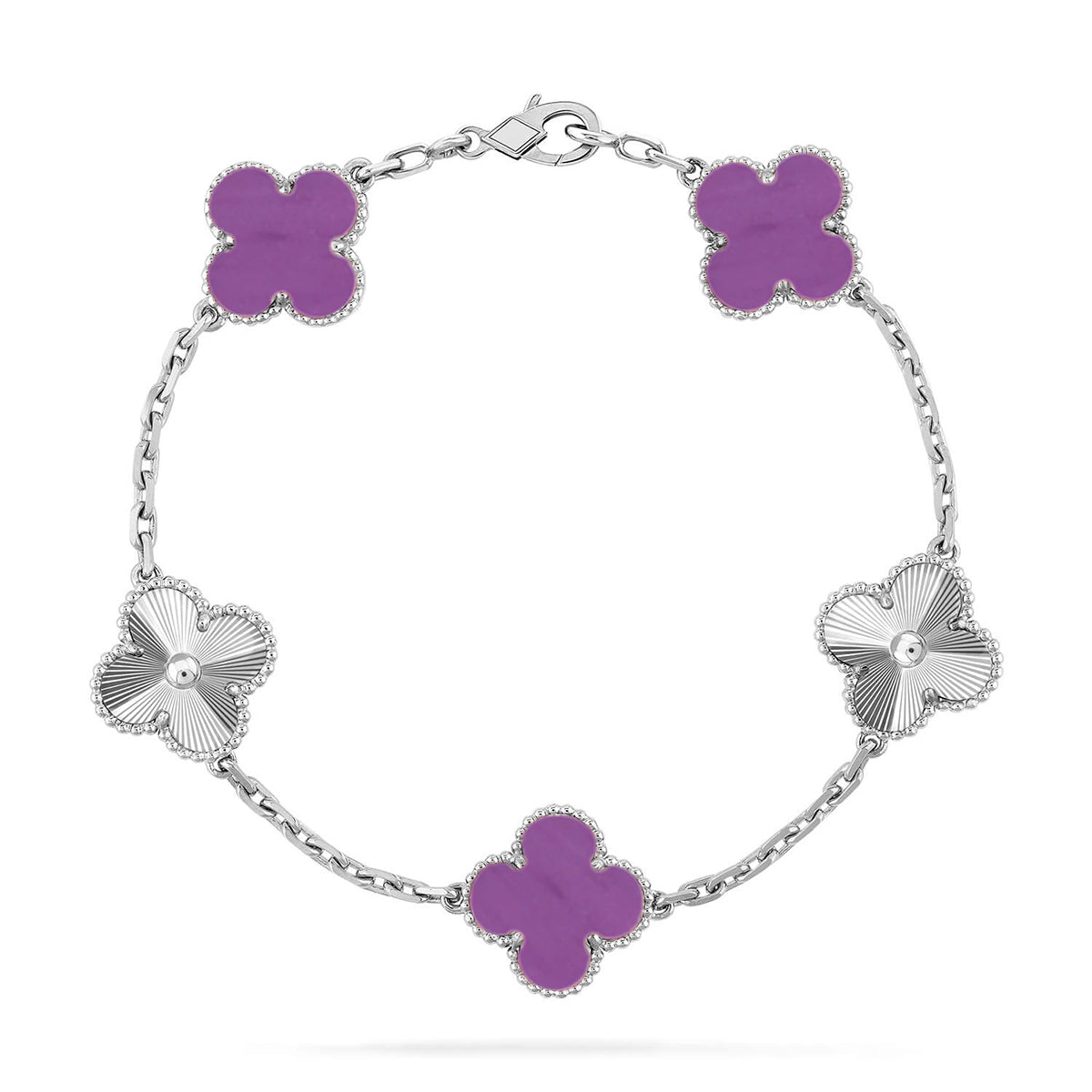 [Super CiCi ] CLOVER 5 MOTIF VIOLET BRACELET COLLECTION